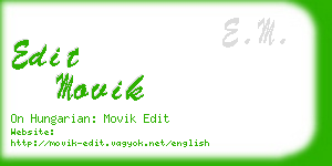 edit movik business card